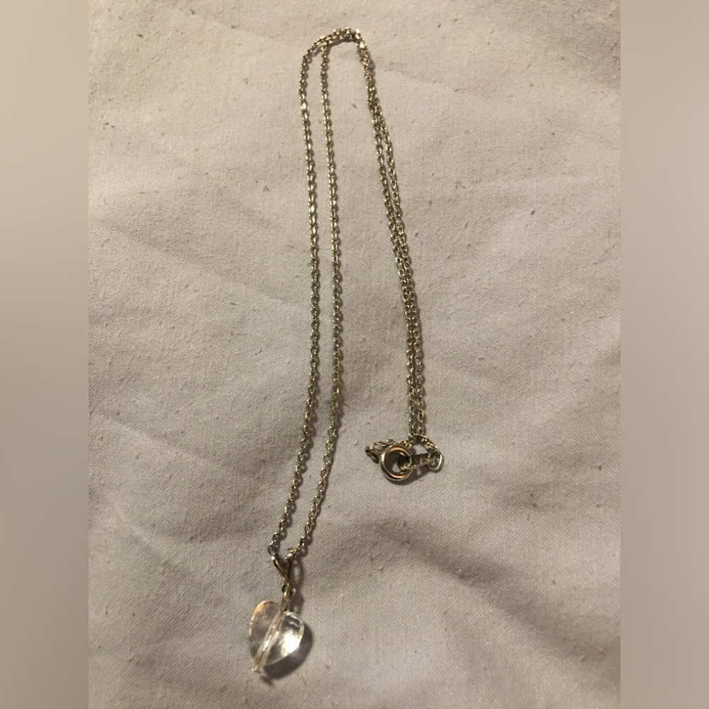 Necklace with mini clear stone